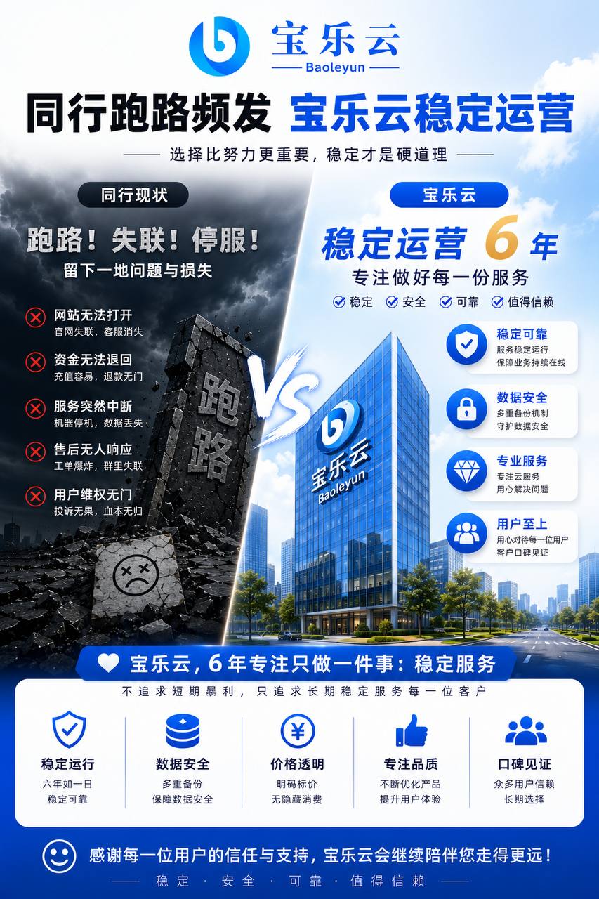 宝乐云 · 全球服务器·线路实测·优惠动态 配图